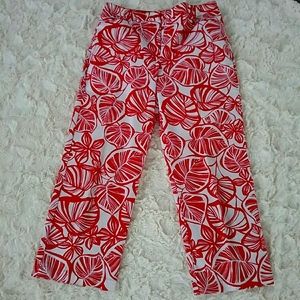 Talbot's red and white capris. size 10. EXCELLENT condition. Worn once